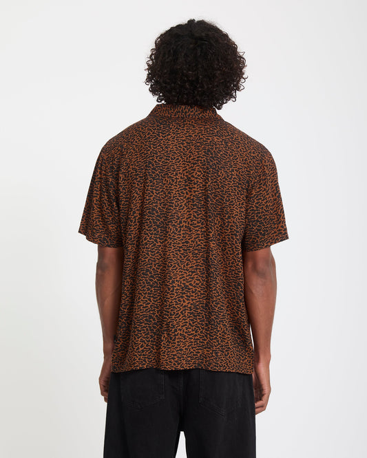 Utopias Print Shirt - Brown Horn