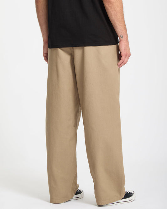 Baggos Pleat Trousers - Khaki