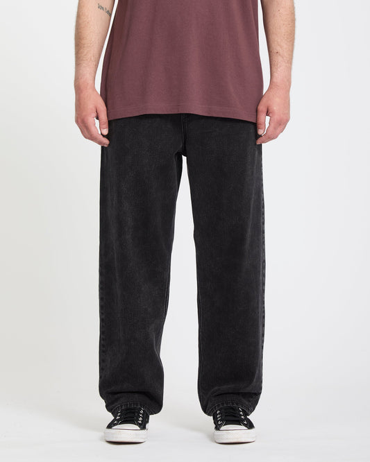 Freazy Loose Elasticated Waist Jeans - Blackity Black