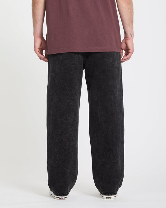 Freazy Loose Elasticated Waist Jeans - Blackity Black