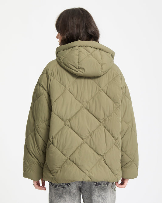Out Of Boxy Puff Jacket - Wintermoss