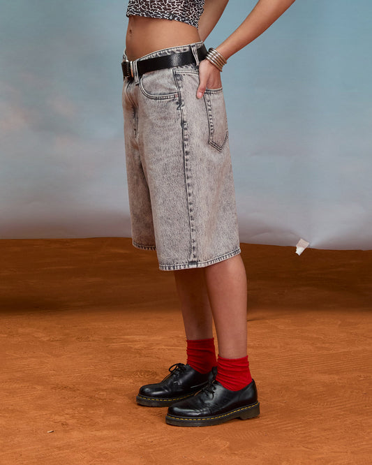 Beeggy Denim Short - Grey Vintage