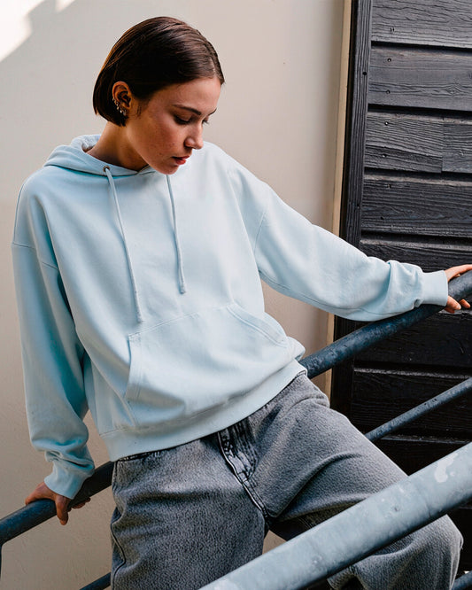 Stone Soft Hoodie - Light Blue Acid