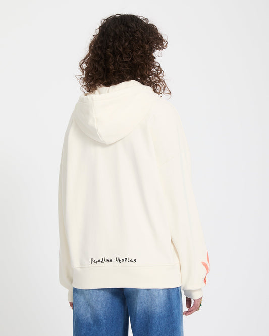 Mickey Mason Zip Up Hoodie - Off White