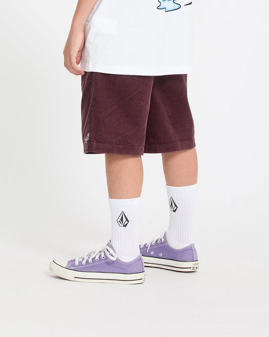 Outer Spaced Elasticated Waist Corduroy Short - Pistol Punch - (KIDS)