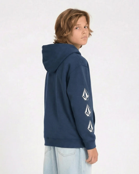 Iconic Stone Gid Zip Hoodie - Dust Bowl Indigo - (KIDS)