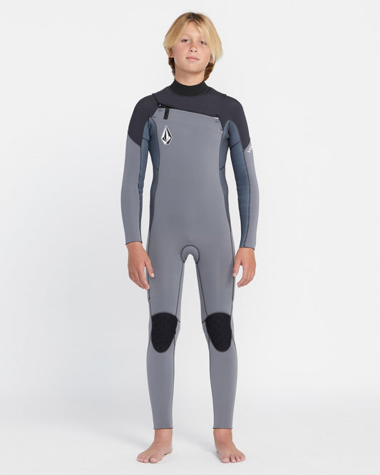 Modulator 4/3Mm Chest Zip Long Sleeve Wetsuit - Charcoal - (KIDS)