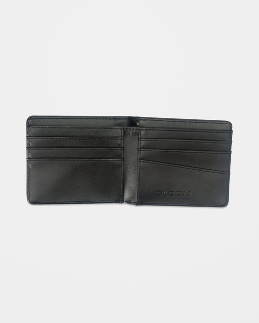 Single Stone Leather Wallet - Black