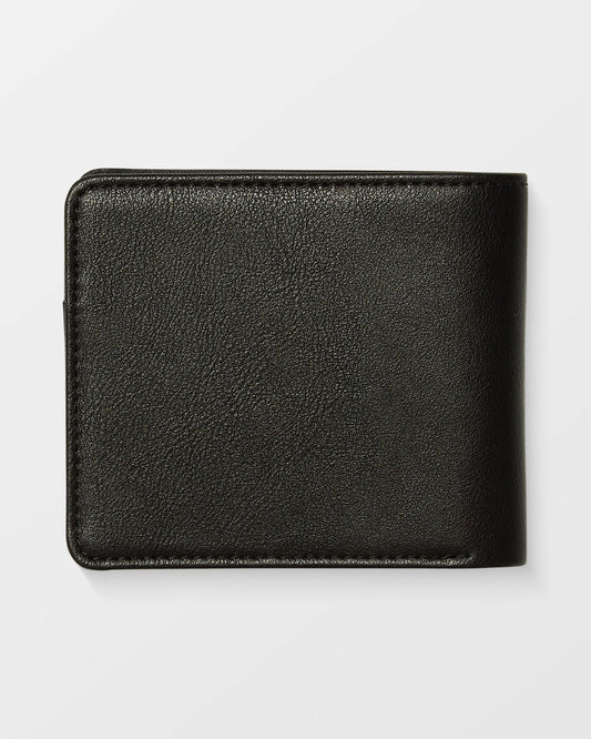 Slim Stone Large Wallet - Black
