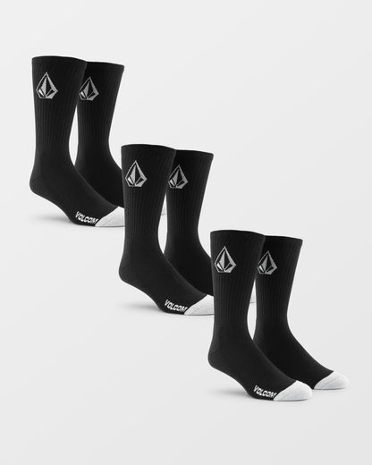 Full Stone Socks (3 pack) - Black