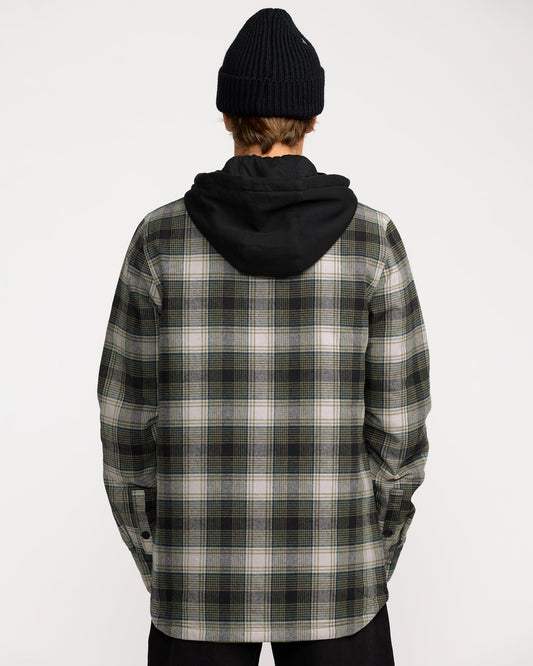 Kenson Insulated Flannel Jacket - Black Green