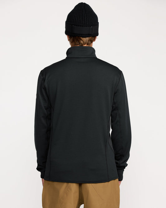 Gridlock Mock Neck Sweatshirt - Black