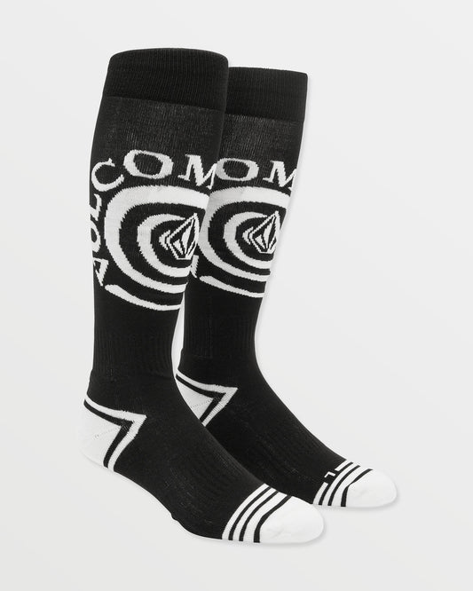 Spiral Over-The-Calf Socks - Black