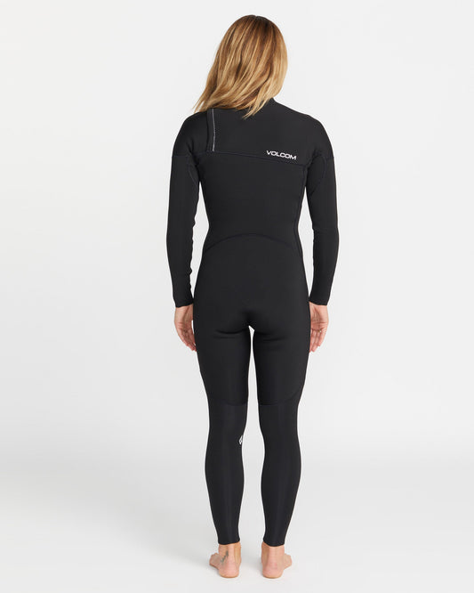 3/2Mm Chest Zip Wetsuit - BLACK