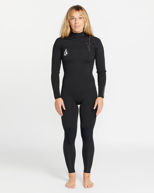 4/3Mm Chest Zip Wetsuit - Black
