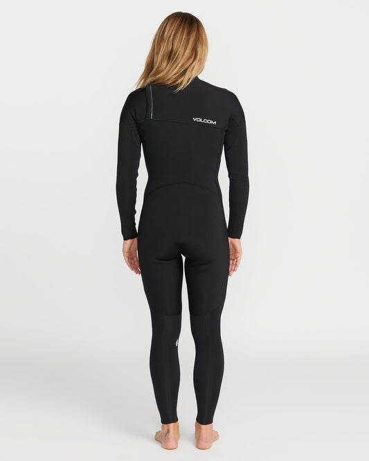 4/3Mm Chest Zip Wetsuit - Black